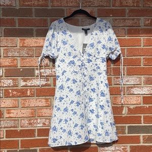 Blue & White Floral Dress